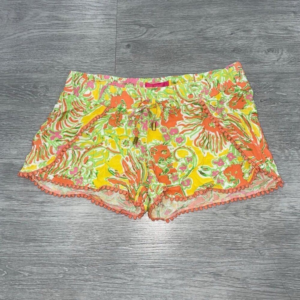 Lilly Pulitzer Women’s XS Shorts Low Rise Ocean Beach Resort Preppy Knit Casual